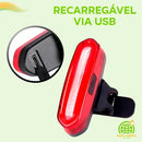 Lanterna Farol Sinalizador Traseiro Recarregável Usb Para Bike Bicileta Ciclismo 3 Cores Bem Forte