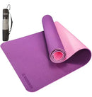 Tapete De Yoga Rubber Fit Tpe Biodegradável Azul 6mm. Cor Roxo e Rosa