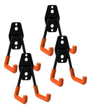 4x Suporte de parede aço multiuso 23kg bike mangueira escada cor preto Bestfer quadrado