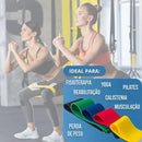 Kit 5 Faixa Elastica P/ Treino Extersor Super Band Academia