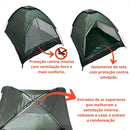 Kit Barraca Iglu 2 Pessoas + Colchão Casal E Enchedor Tribo