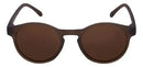 Óculos De Sol Yopp Casual Esportivo Redondinho Camurça Marrom Uv400 Polarizado