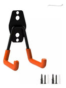 4x Suporte de parede aço multiuso 23kg bike mangueira escada cor preto Bestfer quadrado