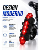 Kit Farol e Lanterna Premium Para Bicicleta Potente Recarregável Led Bike Ciclismo USB 400 Lúmens Prova D'Água Comica