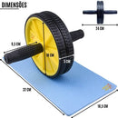 Roda Abdominal Rolo Para Exercício Lombar Treino Funcional MBFIT