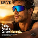 Óculos Ciclismo Corrida Esportivo Bike Mtb Protecao Uv Beach Azul