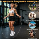 Corda de Pular de Aço Naisieka Prateada com Rolamento para Crossfit e Fitness