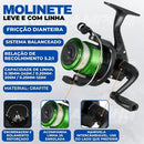 Pescamping Kit Pesca Completo 2 Varas Fibra De Vidro E 2 Molinetes Leve Com Linha Estojo E Maleta Com Acessórios - Tralha de Pescaria