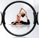 Arco Anel Pilates Yoga Fisioterapia Preto 37 cm Metal com EVA