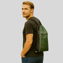 Mochila Sacola De Academia Esportiva Bag Cores Cor Verde Liso Desenho Do Tecido Liso Fanza Moda e Acessórios