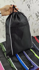 Mochila Sacola De Academia Para Esporte Porta Chuteira Tênis Cor Preto Liso