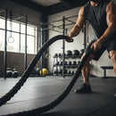 Corda Naval Preta 40 Mm 10 Mts Com Protetor Treino Funcional Ropeshop