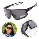 Óculos De Sol Polarizado Pace Bike Corrida Beach + Clip Grau Preto