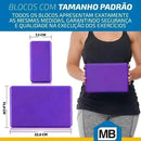 Bloco Pilates Yoga EVA Alta Densidade Antiderrapante 23x15x7,5 cm Rosa MBFit
