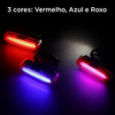 Lanterna Farol Sinalizador Traseiro Recarregável Usb Para Bike Bicileta Ciclismo 3 Cores Bem Forte