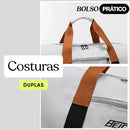 Bolsa Mala Feminina Viagem 10kg De Mão Academia Porta Tênis Preto Lisa