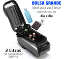 Bolsa Quadro Bike 2l Prova D Agua Celular Gps 7'' Acessórios