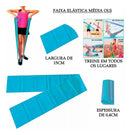 Faixa Elástica Thera Band Pilates Média Intensidade Yoga Academia Fisioterapia Latex Azul