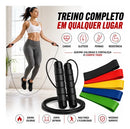 Kit Treino Funcional 5 Mini Bands + Corda De Pular 3 Metros