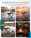 Mini Cadeira Dobrável Portátil Banco Pesca Camping Fila Resistente Banqueta Sólar