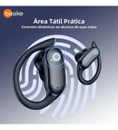 Fone De Ouvido Bluetooth Bateria Longa Duração, Fone De Ouvido Ows Azul, Com Microfone Enc Cancelamento De Agua Com Gancho Para Academia E Corrida