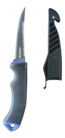Faca De Pesca Marine Sports Fileteira Serrilhada Em Aço Inox Cor Preto