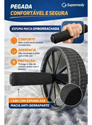 Roda Abdominal Supermedy Dupla Reforçada, Com Cabo Antiderrapante e Suporte Para 120kg