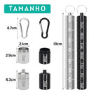 Porta Comprimidos Capsulas Bolsa Viagem Metal Resistente Cor Preto