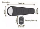 Saco de dormir Guepardo Térmico Camping Ultralight cor preto