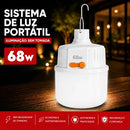 Lampião Led Camping 68w Recarregável Acampamento Pesca Usb Branco Portátil Lanterna Potente 3 Em 1 Luminária Emergência Ultra Forte