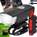 Kit Farol Lanterna Bike Bicicleta Luz Ultra LED Potente Forte Recarregável USB Forte Dianteira Traseira Pisca Sinalizador À Prova D'Água IP67 Kaizu