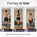 Barra Fixa De Porta Para Exercícios Ajustável 63 A 96 Cm Cor Prateado