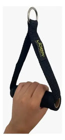 Puxador para Crossover, Pilates e Exercícios em Casa, Preto, Resiste até 120kg