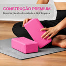2 Blocos Pilates Tijolo Yoga Funcional Compacto Resistente