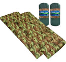 Kit 2 Colchonete Colchao Camping Camuflado Saco De Dormir Pesca Acampamento Retiro Trilha C/ Saco De Transporte Mochila Hezzo Hometech