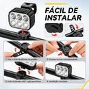 Kit Farol E Lanterna Bike Recarregável Led Bicicleta 6 Leds