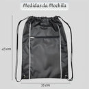 Mochila Sacola De Academia Para Esporte Porta Chuteira Tênis Cor Preto Liso