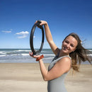 Justgofit Anel Pilates 36cm Flexível Tonificador Magiccircle Cor Preto