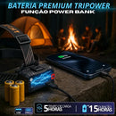 Lanterna De Cabeça Led Sensor Movimento 12 Modos Recarregável Power Bank Usb Alta Potência Ciclismo Camping Pesca Reparo Noturna Zoom Ajustável Ipx4 Resistente Mãos Livres Frontal 100000 Lumens