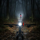 Kit Bike Farol Lanterna Recarregável Bicicleta Frontal Traseiro A Prova D'água + Estojo Kit Ferramentas Bicicleta Acessórios Bolsa Quadro Bike Com Reparo Pneu Bomba De Ar Remendo Chaves