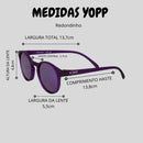 Óculos De Sol Yopp Casual Esportivo Redondinho Camurça Marrom Uv400 Polarizado