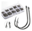 Kit 600 Anzóis Aço Carbono #3 Ao #12 Com Caixa