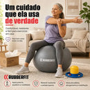 Bola Suiça 55cm Pilates Yoga Com Bomba Fisioterapia Fitness Cor Cinza