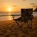 Cadeira Camping Dobravel Camuflada Porta Copo Ate 150kg