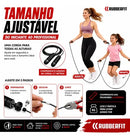 Corda De Pular Speed Rope Rolamento Cabo De Aço Profissional Rubber Fit Preto