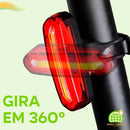 Lanterna Farol Sinalizador Traseiro Recarregável Usb Para Bike Bicileta Ciclismo 3 Cores Bem Forte