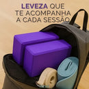 2 Blocos Tijolinho Apoio Para Yoga Pilates Alongamento Zenai Roxo
