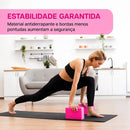 2 Blocos Pilates Tijolo Yoga Funcional Compacto Resistente
