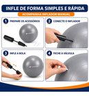 Bola Pilates Suíça 75cm Yoga Abdominal Funcional Antiestouro