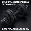 2x Barra Halter Musculação Crossfit Maciça Inox Rosqueada